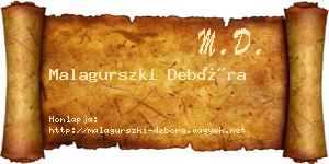 Malagurszki Debóra névjegykártya